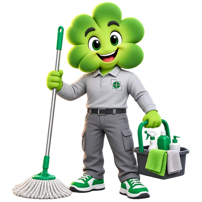 Mascote Urbanclover — Limpeza de Edifícios